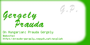 gergely prauda business card